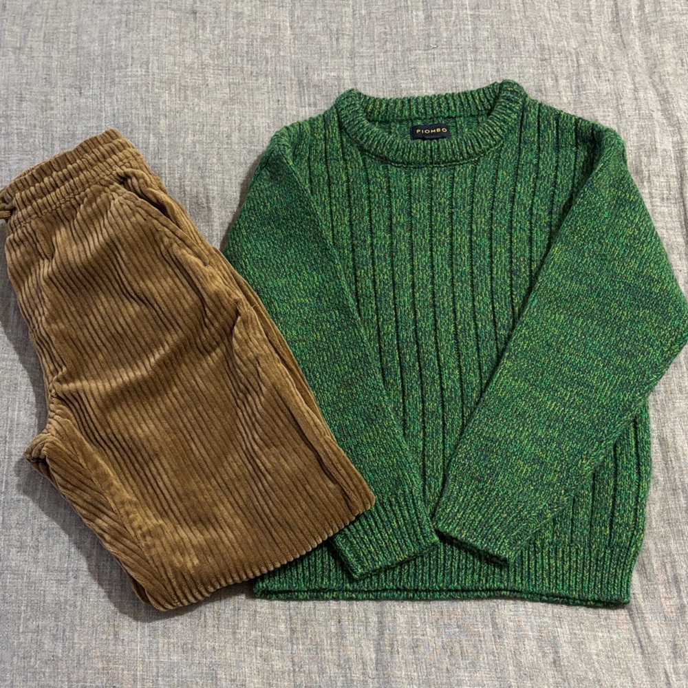 Piombo Kid’s Tan Corduroy Pants for Men